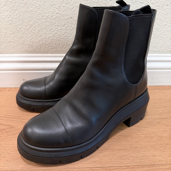 Stuart Weitzman Shoes - Stuart Weitzman Norah Lug Sole Ankle Boots Black Size 9.5